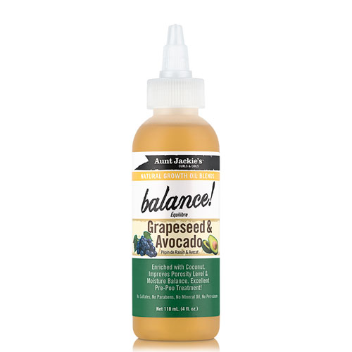 Aunt Jackie's Balance Grapeseed & Avocado Oil 4oz